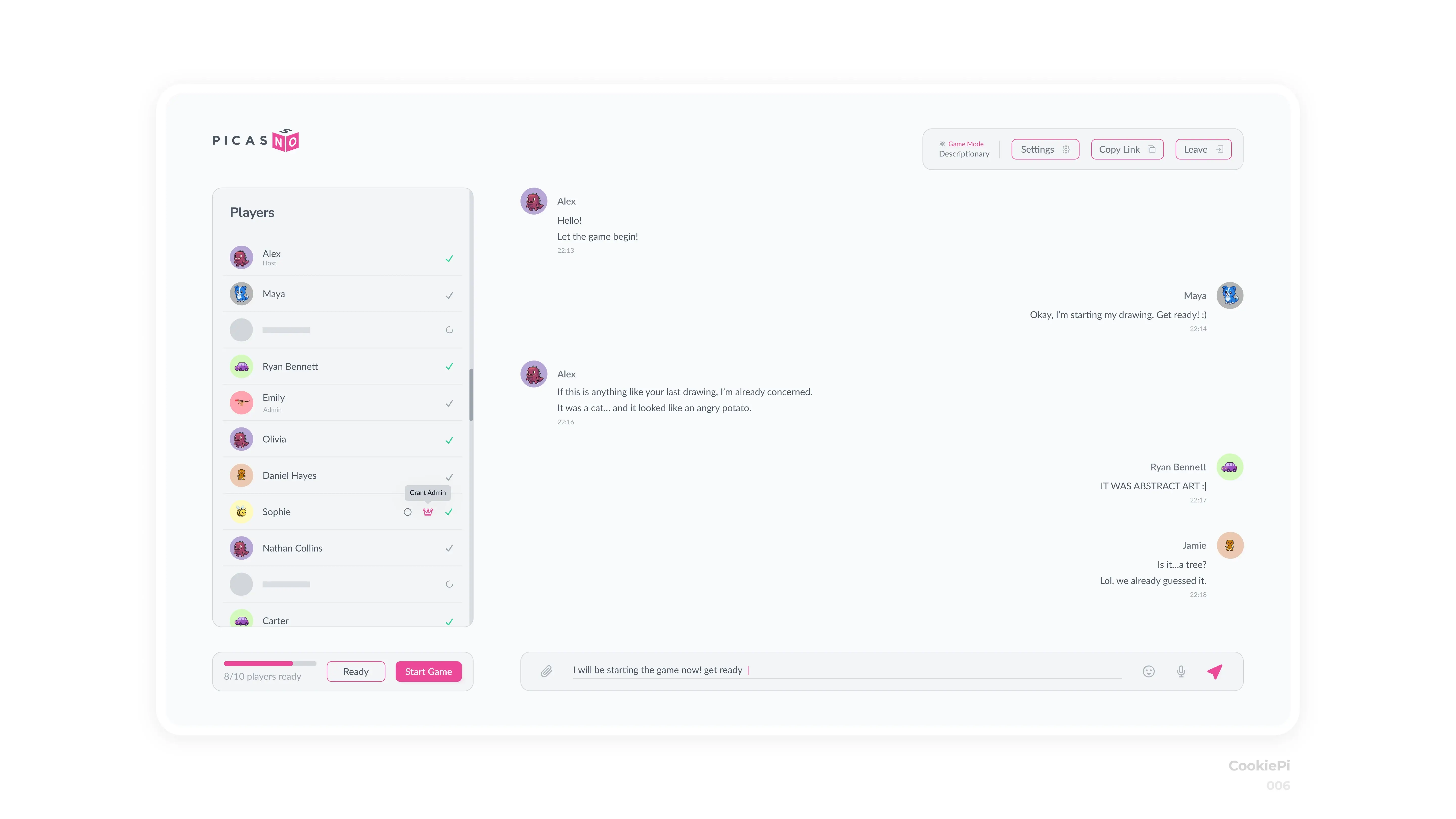 Picasno websites mockups